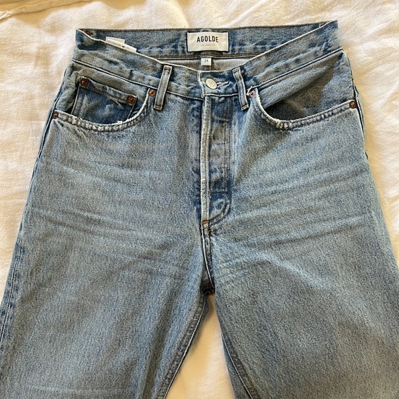 AGOLDE Lana Mid Rise Full Length Straight Jean in Curio. Size 24 - Picture 6 of 7
